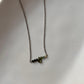 Stunning multi Green Tourmaline pear crystal necklace with 925 sterling silver