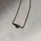 Elegant 925 silver necklace featuring multi Green Tourmaline pear crystals