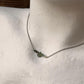 Multi Green Tourmaline pear-shaped crystal necklace in 925 sterling silver