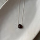 Red Garnet Heart Necklace in 925 Sterling Silver