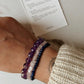Amethyst Diamond Cut, Rose Quartz Rectangle, and Lapis Faceted 4mm bracelet for tranquility and harmony