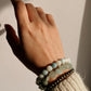 Luck and finance bracelet featuring Aquamarine 8mm, Green Aventurine Heart, and Pyrite crystals