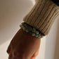 Stylish bracelet for luck and finance with Aquamarine, Green Aventurine Heart, and Pyrite 4mm beads