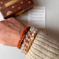 Natural crystal bracelet for emotional healing with Clear Quartz, Citrine, Tiger Eye, and Carnelian