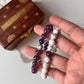Couple's Amethyst and Howlite 8mm natural crystal bracelet