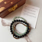 Powerful bracelet for abundance with Black Tourmaline 8mm, Green Aventurine 4mm, and Tiger Eye beads