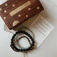 Abundance combo bracelet featuring Black Tourmaline, Green Aventurine, and Tiger Eye 3mm faceted beads