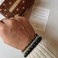 Natural crystal bracelet for abundance with Black Tourmaline, Green Aventurine, and Tiger Eye beads