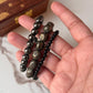 Natural crystal bracelet with Pyrite tumble, Black Tourmaline 4mm, and Hematite beads for protection
