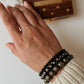 Combo protection bracelet with Pyrite tumble, Black Tourmaline 4mm, and Hematite 8mm