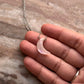 Luxury crystal silver necklace with a Moonstone crescent moon pendant