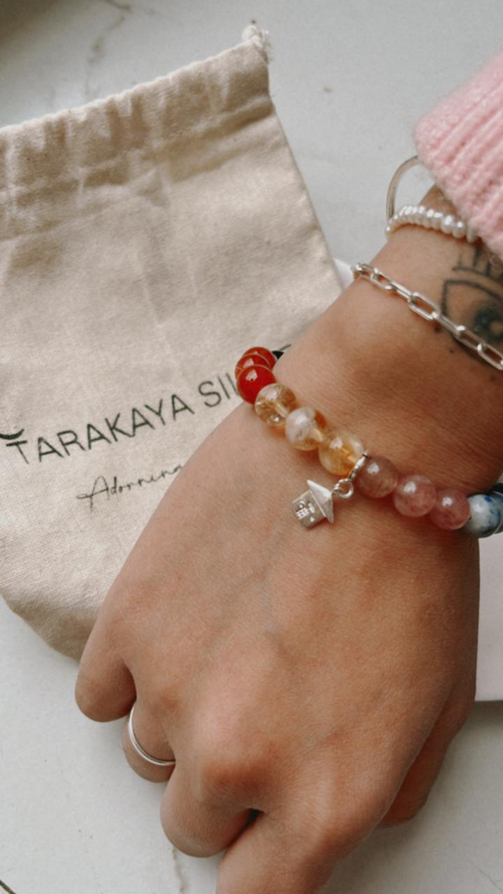 I Deserve It All Bracelet with House/Home Silver Charm - Empowering Jewelry