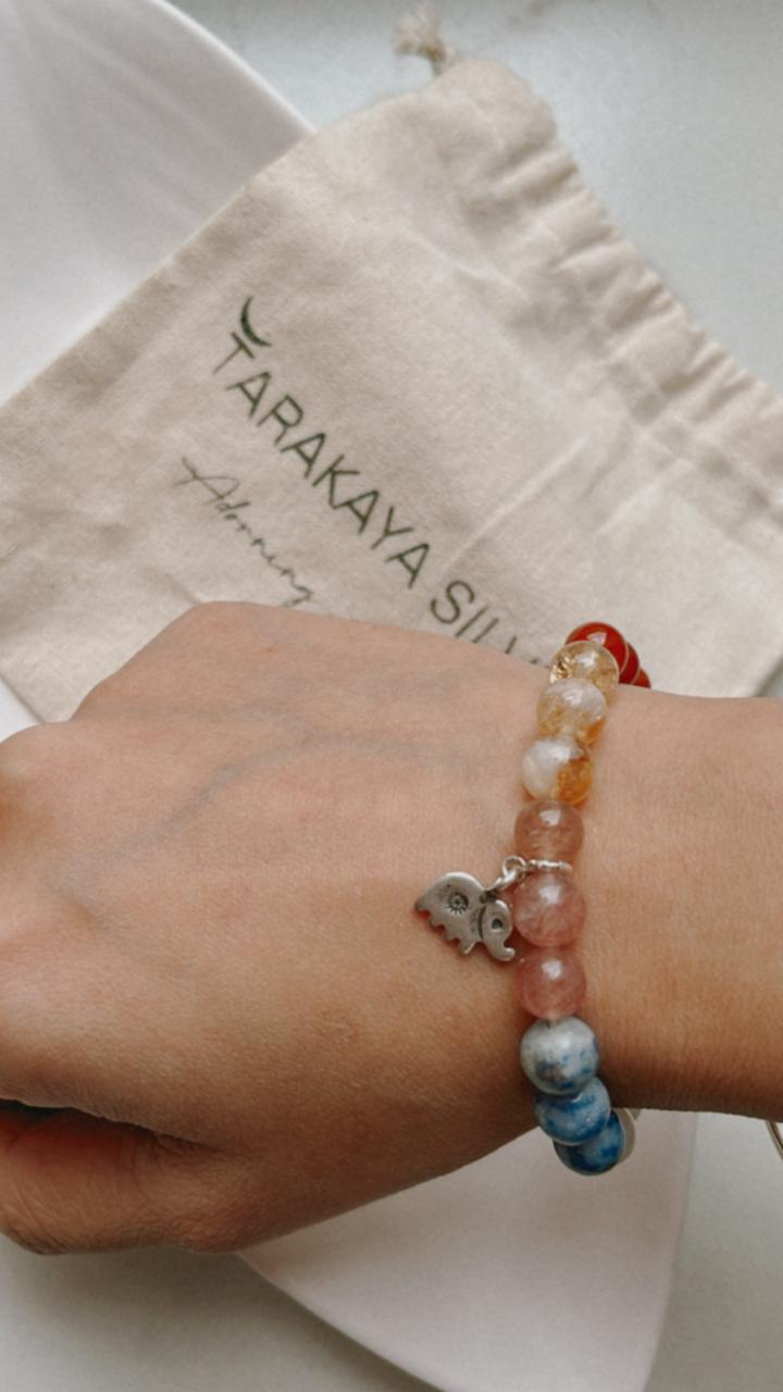 I Deserve It All Bracelet with Hathi Silver Charm - Empowering Jewelry