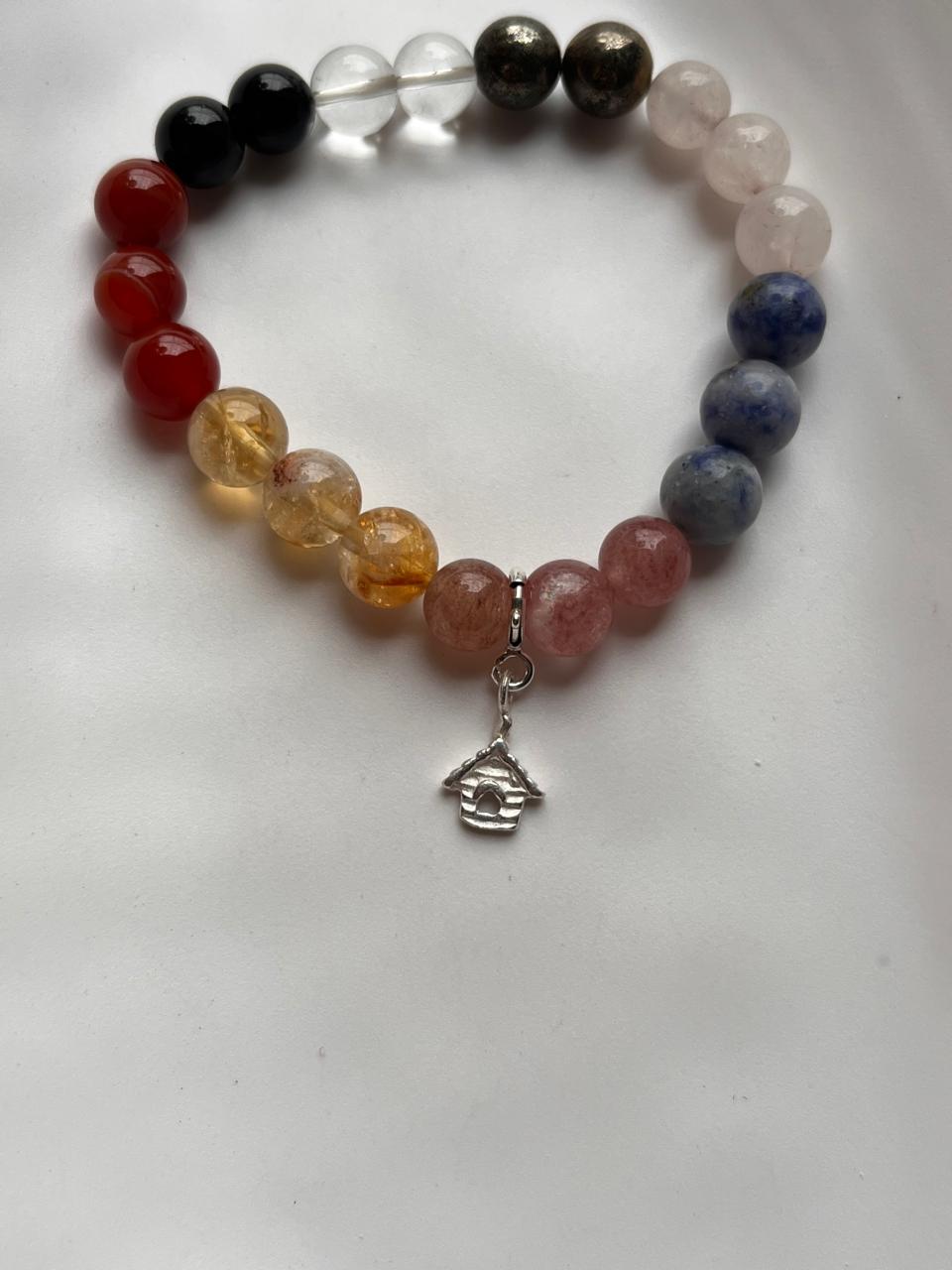 Elegant 'I Deserve It All' Bracelet with Home/House Silver Charm