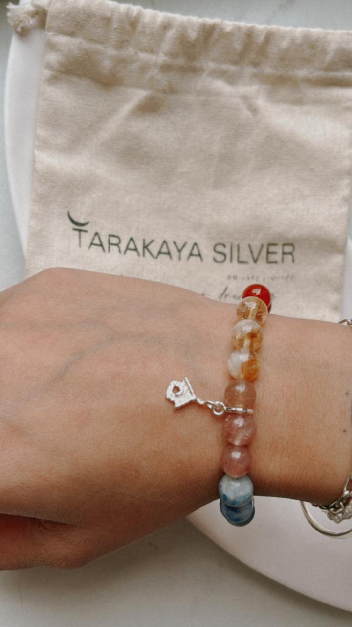 I Deserve It All Bracelet with Home House Silver Charm - Empowering Jewelry