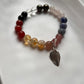 Sterling Silver Bracelet with Leaf Charm and 'I Deserve It All' Engraving