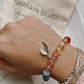 I Deserve It All Bracelet with Leaf Silver Charm - Empowerment Jewelry