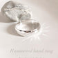 925 sterling silver thick band ring with hammered texture
