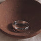 Bold hammered thick band ring in 925 silver for a modern style