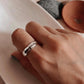 Handcrafted hammered thick band ring made from 925 sterling silver