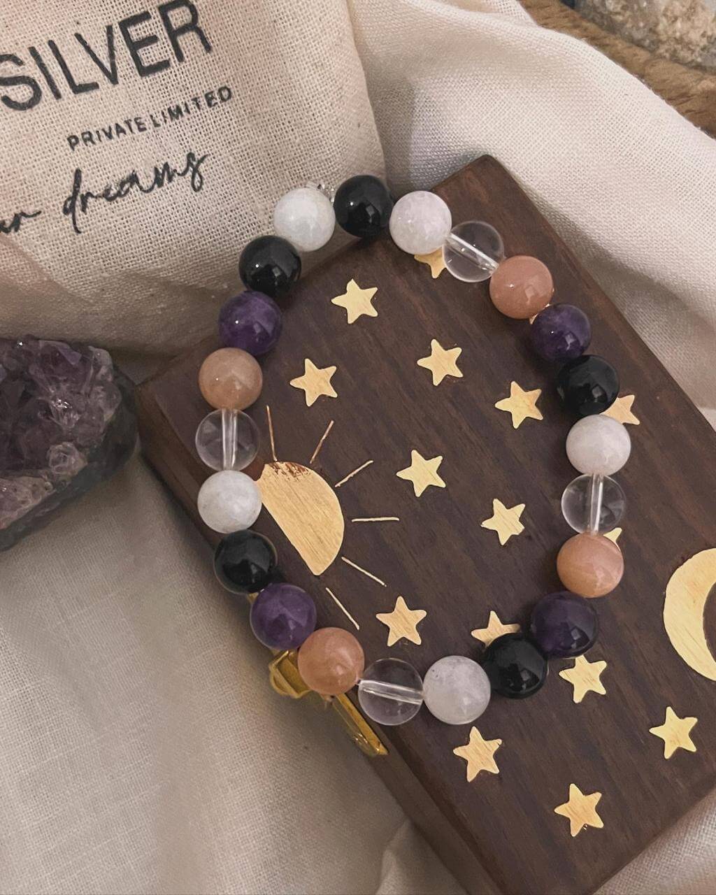 Natural Crystal Bracelet for Calmness and Protection