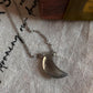 Smokey Quartz Crescent Moon Crystal Necklace