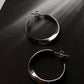 Chunky Italian Twist Design Half Hoops in 925 Silver