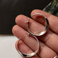 925 Silver Chunky Twist Half Hoops with Italian Design