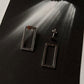 Italian 2-in-1 Rectangular Statement Studs in Chunky 925 Silver