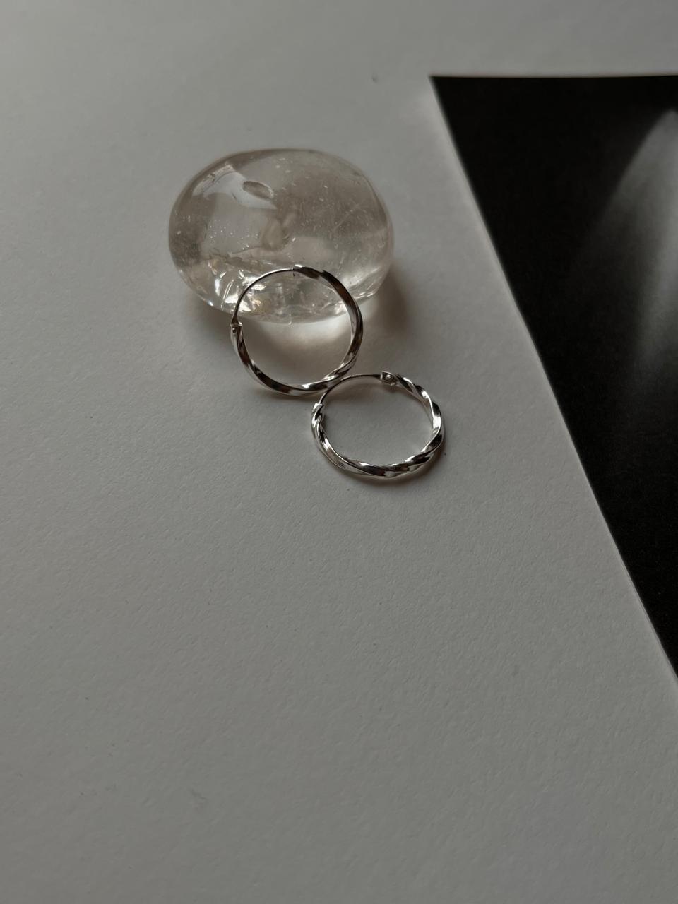 925 Sterling Silver Italian Twist Hoops