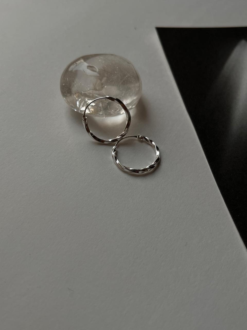Sterling Silver Italian Twist Hoop Earrings