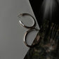 Half U Shaped Chunky Hoops in 925 Silver Italian Style