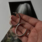 Chunky Italian U Statement Half Hoops in 925 Silver