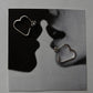 Italian Heart Shaped Half Hoops in 925 Silver for Women