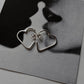 Italian Heart Half Hoops in 925 Silver