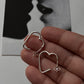 Italian Heart Shaped Half Hoops in 925 Silver