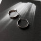 Plain Chunky Rectangular Silver Hoops 925