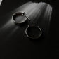 Italian Rectangular Plain Hoops in 925 Silver