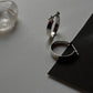 Italian Rectangular Hoop Earrings in Chunky 925 Silver