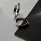 Chunky Italian Plain Rectangular 925 Silver Hoops