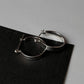 925 Silver Chunky Italian Rectangular Hoops