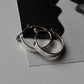 Chunky Italian Rectangular Hoop Earrings in 925 Silver
