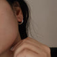 Chunky Italian laser-engraved 925 silver hoop earrings  