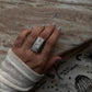 Boho-style Turkish ring in handcrafted sterling silver  