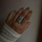 Adjustable bohemian Turkish ring in imported sterling silver