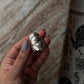 Artisan-made maple leaf ring in bohemian silver style  