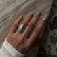 Sterling silver tribal dome ring for boho fashion lovers  