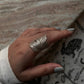 925 silver maple leaf wrap ring with brushed finish for boho style  