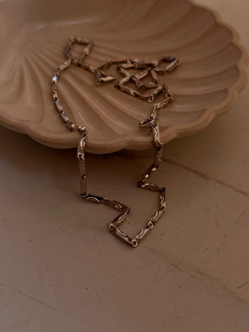 Sterling silver Italian chain with bold textured finish  