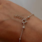 Boho-style Basra pearl and cable dot silver bracelet stack  